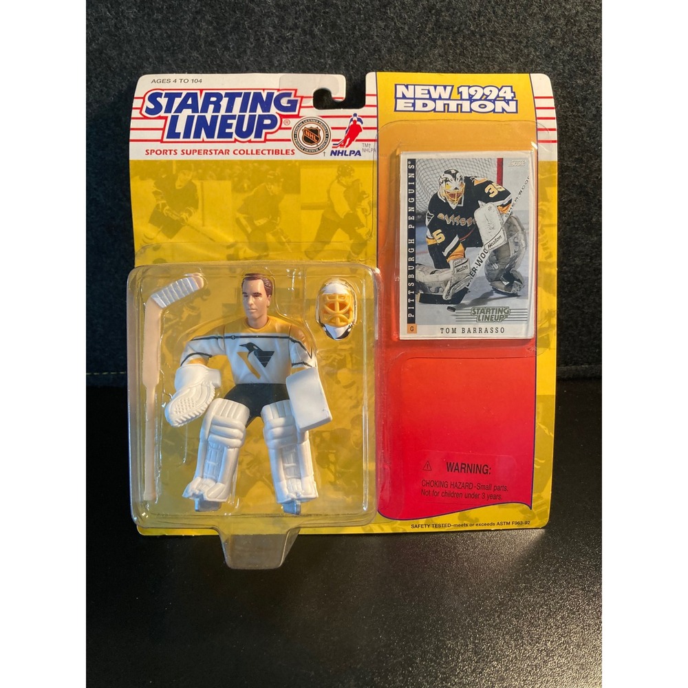 Kenner Starting Lineup 1994 Tom Barrasso Pittsburgh Penguins NHL Figure New Card